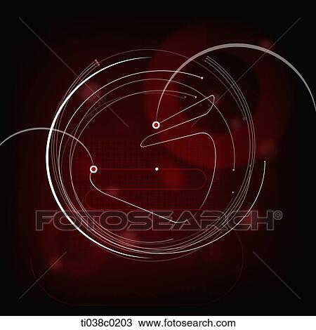 White circle and red background View Large Illustration Drawing - White circle and red background. Fotosearch