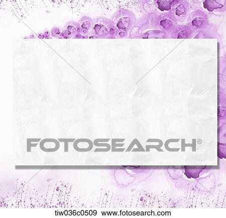 White paper and purple flower View Large Illustration Stock Illustration - White paper and purple flower . Fotosearch