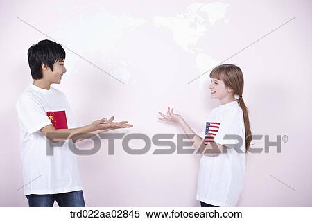 A Chinese student and American student having discussion View Large Photo Image Stock Photography - A Chinese student and American student having discussion. Fotosearch