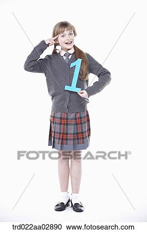 An American student with number one View Large Photo Image Stock Image - An American student with number one. Fotosearch