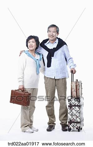 An old couple going on travel View Large Photo Image Stock Photo - An old couple going on travel . Fotosearch