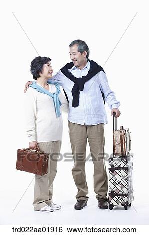 An old couple going on travel View Large Photo Image Stock Photograph - An old couple going on travel . Fotosearch