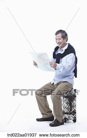 An old man going on travel View Large Photo Image Stock Photo - An old man going on travel . Fotosearch