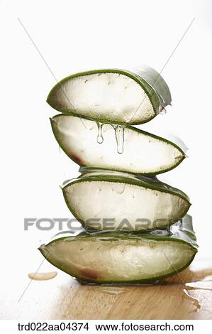 Picture - Sliced aloe . Fotosearch