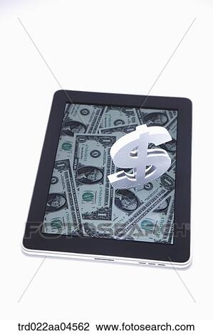 Tablet PC and dollar View Large Photo Image Stock Image - Tablet PC and dollar . Fotosearch