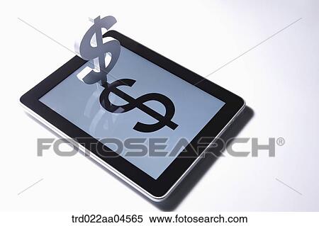 Tablet PC and dollar View Large Photo Image Stock Photography - Tablet PC and dollar . Fotosearch
