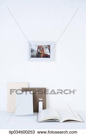The book and photograph on the wall View Large Photo Image Stock Image - The book and photograph on the wall. Fotosearch