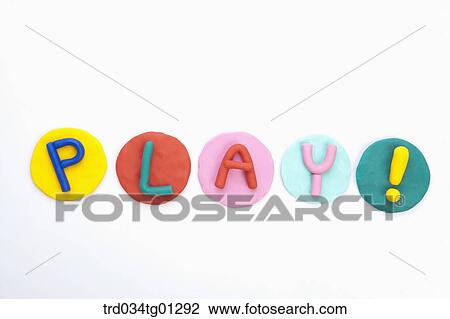 The colorful clay 'PLAY! ' on colorful circle clay View Large Photo Image Stock Image - The colorful clay 'PLAY! ' on colorful circle clay. Fotosearch