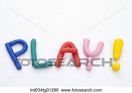 Stock Image - The colorful clay 'PLAY! '. Fotosearch