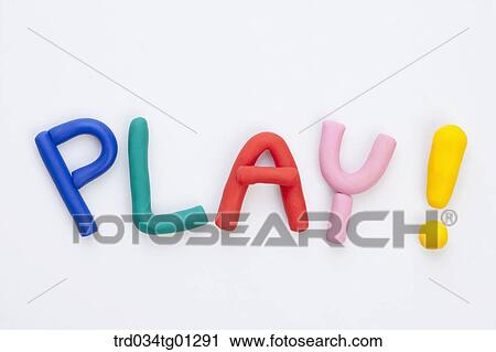 The colorful clay 'PLAY! ' View Large Photo Image Stock Image - The colorful clay 'PLAY! '. Fotosearch