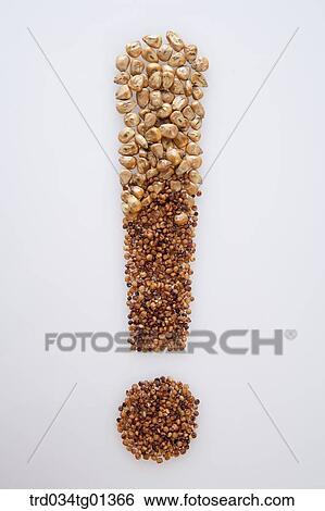 The exclamation mark made of the grain View Large Photo Image Stock Photograph - The exclamation mark made of the grain. Fotosearch