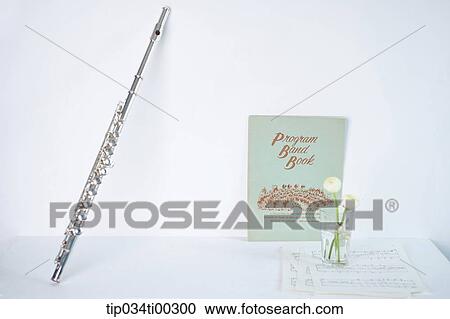 The flute and the flower on the score View Large Photo Image Stock Image - The flute and the flower on the score. Fotosearch