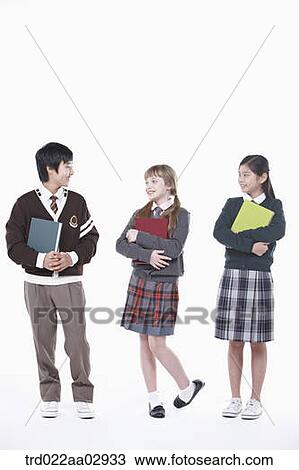 Stock Image - The global students talking with the book. Fotosearch