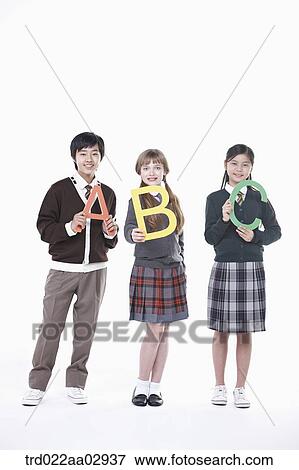 The global students with the English alphabet View Large Photo Image Stock Photo - The global students with the English alphabet . Fotosearch
