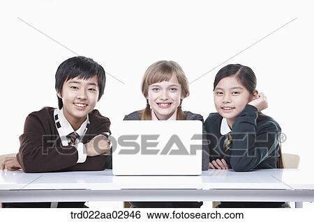 The global students with the laptop View Large Photo Image Stock Photograph - The global students with the laptop . Fotosearch