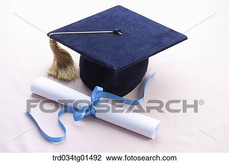 The graduation cap and the diploma View Large Photo Image Stock Image - The graduation cap and the diploma. Fotosearch