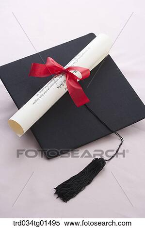 The graduation cap and the diploma View Large Photo Image Stock Photography - The graduation cap and the diploma. Fotosearch