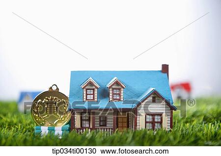 The house and golden prize medal on the grass View Large Photo Image Stock Image - The house and golden prize medal on the grass. Fotosearch