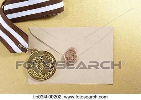 The letter of certificate and prize medal View Large Photo Image Stock Image - The letter of certificate and prize medal. Fotosearch