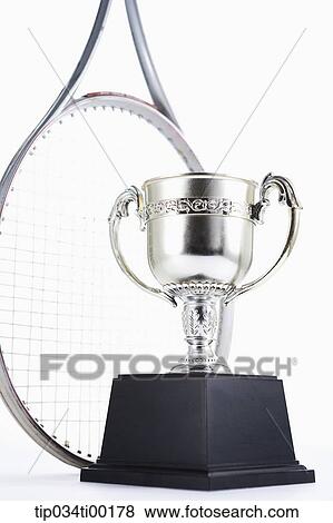 The tennis racket and trophy View Large Photo Image Stock Photo - The tennis racket and trophy. Fotosearch