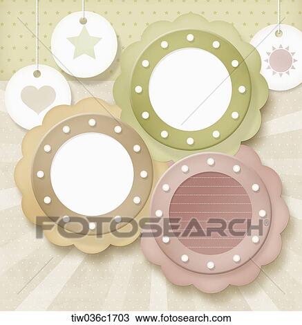 Drawing - A illustration design of photo albums and a letter . Fotosearch