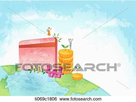 A illustration of a bankbook on a globe View Large Illustration Stock Illustration - A illustration of a bankbook on a globe. Fotosearch
