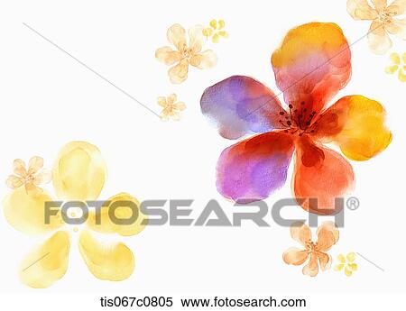 A illustration of a big flower with flower background View Large Illustration Stock Illustration - A illustration of a big flower with flower background. Fotosearch