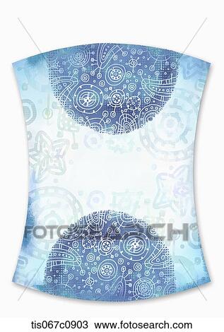 A illustration of a blue exotic design View Large Illustration Drawing - A illustration of a blue exotic design. Fotosearch