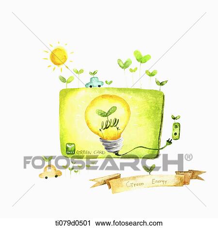 Clip Art - A illustration of a green card. Fotosearch