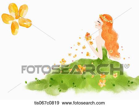 A illustration of a mermaid View Large Illustration Stock Illustration - A illustration of a mermaid. Fotosearch