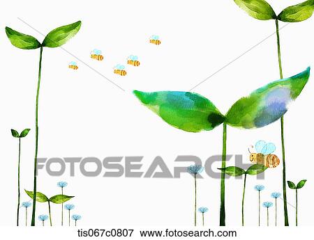A illustration of a plant buds growing big View Large Illustration Stock Illustration - A illustration of a plant buds growing big. Fotosearch
