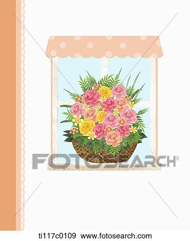 A illustration of a plant in front of a window View Large Illustration Stock Illustration - A illustration of a plant in front of a window. Fotosearch