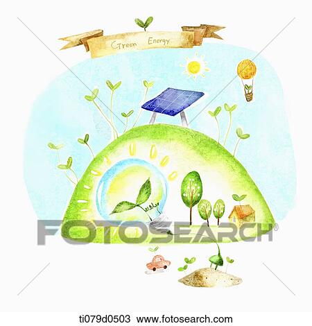 A illustration of a solar energy panel View Large Illustration Drawing - A illustration of a solar energy panel. Fotosearch