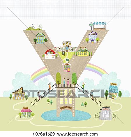 A illustration of a town on letter Y View Large Illustration Stock Illustration - A illustration of a town on letter Y. Fotosearch