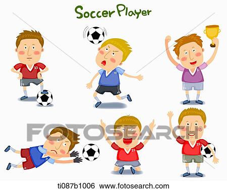 A illustration of soccer player in different position and emotions View Large Illustration Stock Illustration - A illustration of soccer player in different position and emotions. Fotosearch
