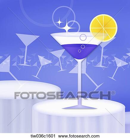 Clip Art - A illustration of wine glasses on table. Fotosearch