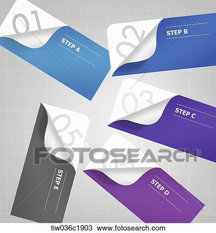 A template of step diagram in different colors View Large Illustration Drawing - A template of step diagram in different colors. Fotosearch