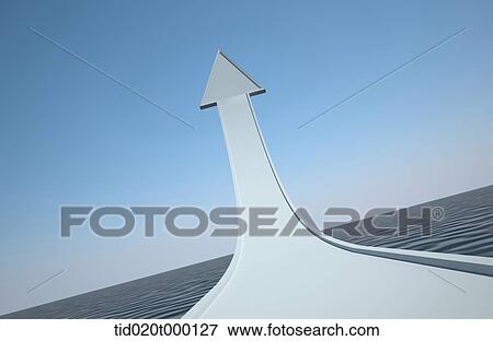 Stock Illustration - arrow toward the sky . Fotosearch