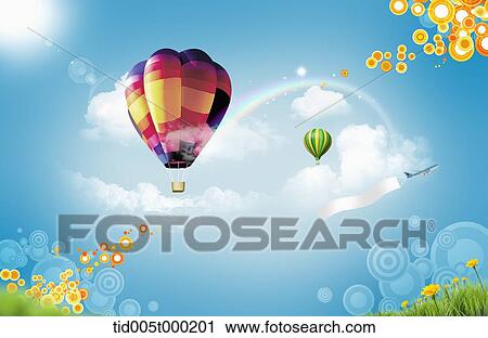 banner design for celebrating a memorial day with balloons in the air View Large Illustration Clip Art - banner design for celebrating a memorial day with balloons in the air. Fotosearch