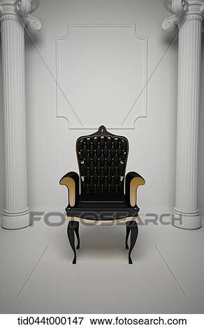 Stock Illustration - black antique chair . Fotosearch