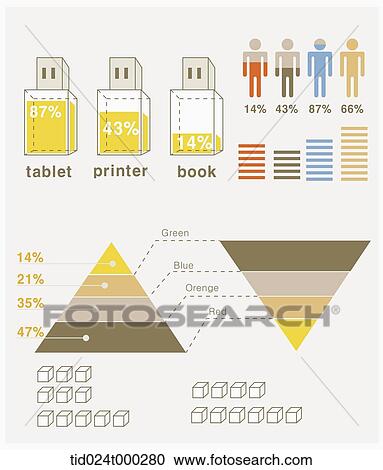 Clipart - charts indicating data. Fotosearch
