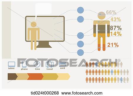 Stock Illustration - charts indicating data . Fotosearch