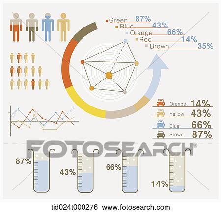 Stock Illustration - charts indicating data. Fotosearch
