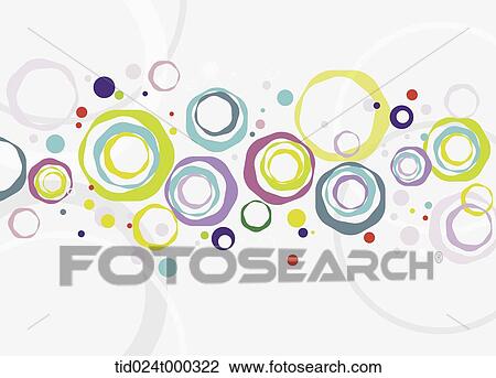 Drawing - colorful and circle pattern . Fotosearch
