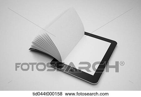 combination of book and tablet PC View Large Illustration Stock Illustration - combination of book and tablet PC. Fotosearch