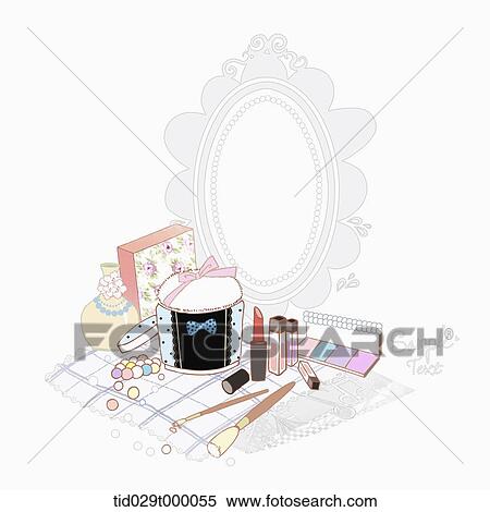 Stock Illustration - cosmetics and makeup tool background. Fotosearch