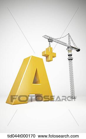 crane holding a plus sign View Large Illustration Clipart - crane holding a plus sign . Fotosearch