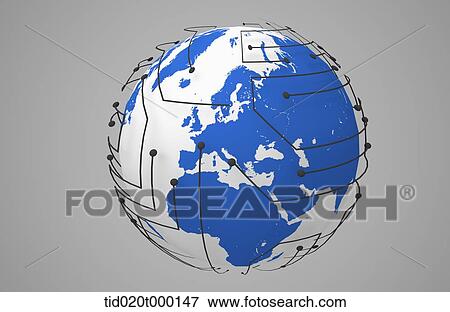 electric circuit around the globe View Large Illustration Stock Illustration - electric circuit around the globe. Fotosearch