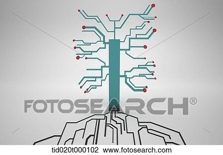 electric circuit View Large Illustration Drawing - electric circuit . Fotosearch