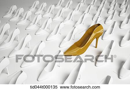 golden shoe View Large Illustration Stock Illustration - golden shoe . Fotosearch